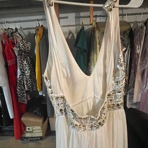 White Prom Dress- size 7